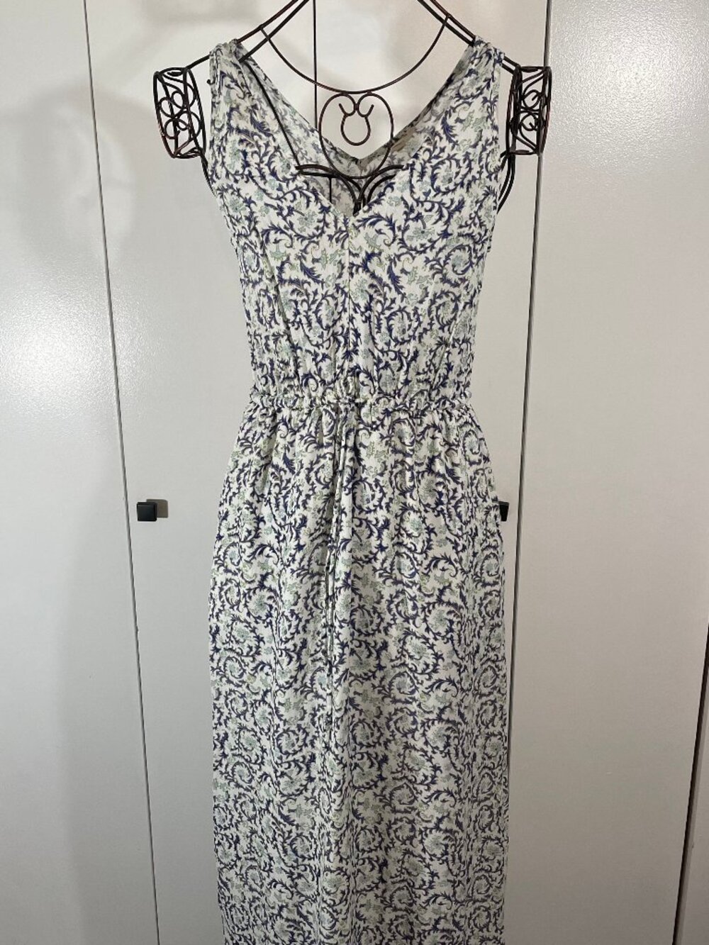 LUCKY BRAND Womens Floral Boho Maxi Dress Size S Hippie Festival Lined Pockets